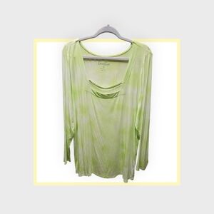 Lovesick Lime Tie-Dye Long Sleeve Top